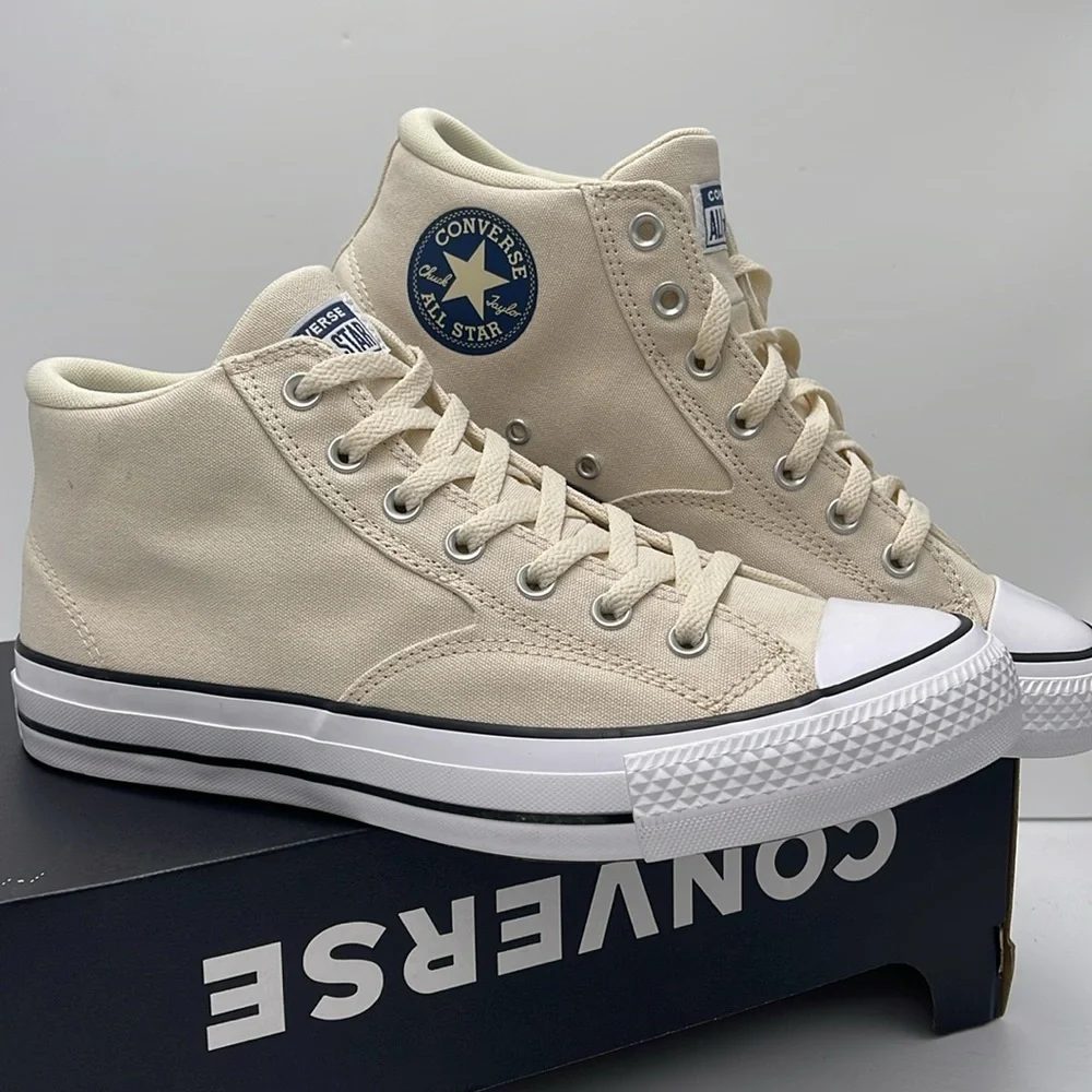 Converse Men's Cream High-Top Sneakers A09458F CTAS MALDEN STREET MID NATURAL